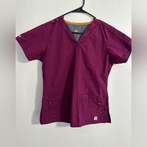Women’s Carhartt Maroon Scrub Top